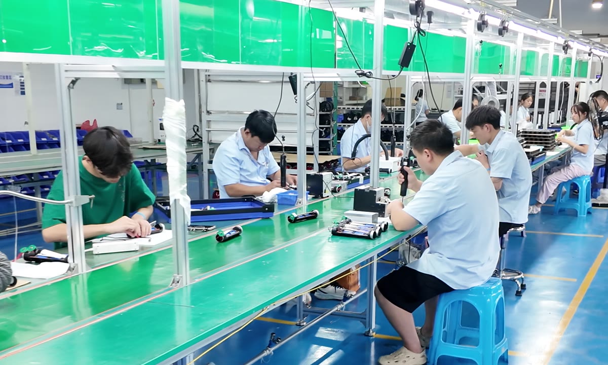 Assembly line at a manufacturing partner facility